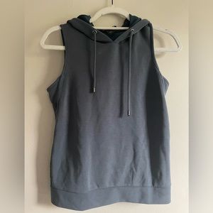 bluish gray workout top